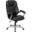Flash Furniture High Back Black Leather Executive Office Chair [GO-931H-BK-GG] width=