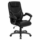 Flash Furniture High Back Black Leather Overstuffed Executive Office Chair [GO-724H-BK-LEA-GG] width=