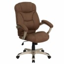 Flash Furniture High Back Brown Microfiber Upholstered Flash Furniture Contemporary Office Chair [GO-725-BN-GG] width=
