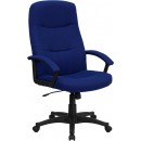 Flash Furniture High Back Navy Blue Fabric Executive Swivel Office Chair [BT-134A-NVY-GG] width=