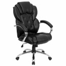 Flash Furniture High Back Transitional Style Black Leather Executive Office Chair [GO-908A-BK-GG] width=