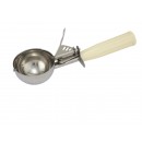 Winco ICD-10 Ice Cream Disher with Ivory Plastic Handle - Size 10 width=