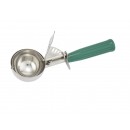 Winco ICD-12 Ice Cream Disher with Green Plastic Handle - Size 12 width=