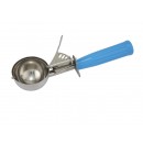 Winco ICD-16 Ice Cream Disher with Blue Plastic Handle - Size 16, width=