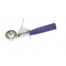 Winco ICD-40 Ice Cream Disher with Purple Plastic Handle - Size 40 width=