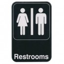 Winco SGN-603 Information Sign  ''Restrooms''  6" x 9" width=