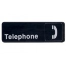 Winco SGN-325 Information Sign  ''Telephone''  3" x 9" width=