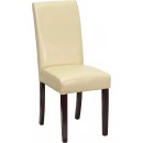Flash Furniture Ivory Leather Upholstered Parsons Chair [BT-350-IVORY-050-GG] width=