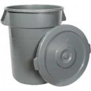 Winco PTCL-44 Grey Lid For 44 Gallon Trash Can width=
