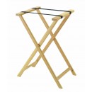 Aarco TS-1 Light Stain Wood Folding Tray Stand width=