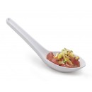 GET Enterprises M-6030-W White Melamine Soup Spoon, 0.65 oz.  (5 Dozen) width=