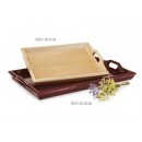 GET Enterprises RST-2516-M Hardwood Mahogany Room Service Tray, 25"x 16"(6 Pieces) width=