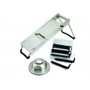 Winco MDL-15 Stainless Steel Mandoline Slicer Set width=