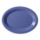 GET Enterprises OP-120-PB Diamond Mardi Gras Peacock Blue Oval Platter, 12"x 9"(1 Dozen) width=