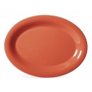 GET Enterprises OP-120-RO Diamond Mardi Gras Rio Orange Oval Platter, 12"x 9"(1 Dozen) width=