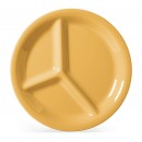 GET Enterprises CP-10-TY Diamond Mardi Gras Tropical Yellow Three Compartment Plate, 10-1/4"(1 Dozen) width=