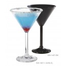 GET Enterprises SW-1407-BK Black SAN Plastic Martini Glass, 10 oz. (2 Dozen) width=