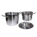 Winco SSDB-12 Master Cook Stainless Steel Double Boiler with Cover 12 Qt. width=