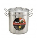 Winco SSDB-16S Master Cook Stainless Steel Steamer / Pasta Cooker with Cover 16 Qt width=