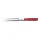 FDick 9100918-03 Stainless Steel Forged Meat Fork with Red Handle 7" width=