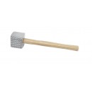 Winco MT-4 Aluminum Meat Tenderizer with Wood Handle width=