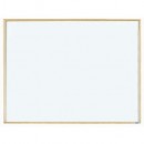 Aarco EW1218 Economy Series White Melamine Markerboard with Wood Frame 12" x 18" width=