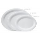 GET Enterprises OP-950-DW Diamond White Oval Platter, 9-3/4"x 7-1/4"(2 Dozen) width=