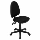 Flash Furniture Mid-Back Black Fabric Multi-Functional Task Chair with Adjustable Lumbar Support [WL-A654MG-BK-GG] width=