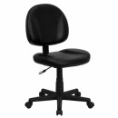Flash Furniture Mid-Back Black Leather Ergonomic Task Chair [BT-688-BK-GG] width=