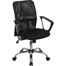 Flash Furniture Mid-Back Black Mesh Computer Chair with Chrome Finished Base [GO-6057-GG] width=
