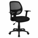 Flash Furniture Mid-Back Black Mesh Computer Chair [LF-W-118A-BK-GG] width=