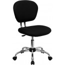 Flash Furniture Mid-Back Black Mesh Task Chair with Chrome Base [H-2376-F-BK-GG] width=