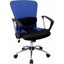 Flash Furniture Mid-Back Blue Mesh Office Chair [LF-W23-BLUE-GG] width=