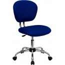 Flash Furniture Mid-Back Blue Mesh Task Chair with Chrome Base [H-2376-F-BLUE-GG] width=