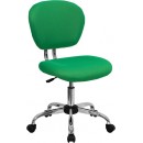 Flash Furniture Mid-Back Bright Green Mesh Task Chair with Chrome Base [H-2376-F-BRGRN-GG] width=