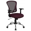 Flash Furniture Mid-Back Burgundy Mesh Office Chair with Chrome Finished Base [H-8369F-ALL-BY-GG] width=