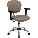 Flash Furniture Mid-Back Coffee Brown Mesh Task Chair with Arms and Chrome Base [H-2376-F-COF-ARMS-GG] width=