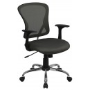 Flash Furniture Mid-Back Dark Gray Mesh Office Chair with Chrome Finished Base [H-8369F-DK-GY-GG] width=