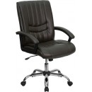 Flash Furniture Mid-Back Espresso Brown Leather Manager's Chair [BT-9076-BRN-GG] width=