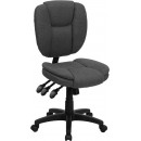 Flash Furniture Mid-Back Gray Fabric Multi-Functional Ergonomic Task Chair [GO-930F-GY-GG] width=