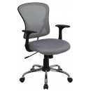 Flash Furniture Mid-Back Gray Mesh Office Chair with Chrome Finished Base [H-8369F-GY-GG] width=