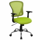 Flash Furniture Mid-Back Green Mesh Office Chair with Chrome Finished Base [H-8369F-GN-GG] width=