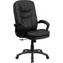 Flash Furniture Mid-Back Flash Furniture Massaging  Black Leather Executive Office Chair [BT-9585P-GG] width=