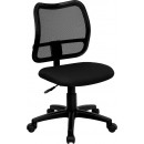 Flash Furniture Mid-Back Mesh Task Chair with Black Fabric Seat [WL-A277-BK-GG] width=
