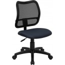 Flash Furniture Mid-Back Mesh Task Chair with Navy Blue Fabric Seat [WL-A277-NVY-GG] width=