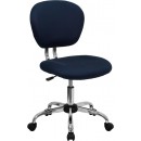 Flash Furniture Mid-Back Navy Mesh Task Chair with Chrome Base [H-2376-F-NAVY-GG] width=