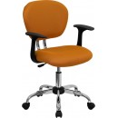 Flash Furniture Mid-Back Orange Mesh Task Chair with Arms and Chrome Base [H-2376-F-ORG-ARMS-GG] width=