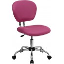 Flash Furniture Mid-Back Pink Mesh Task Chair with Chrome Base [H-2376-F-PINK-GG] width=