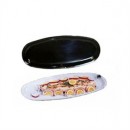 GET Enterprises OP-2280-BK Milano Black Oval Platter, 22-1/2"x 8"(6 Pieces) width=