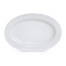 GET Enterprises ML-15-W Milano White Oval Platter, 17 3/4"x 12 3/4"(6 Pieces) width=